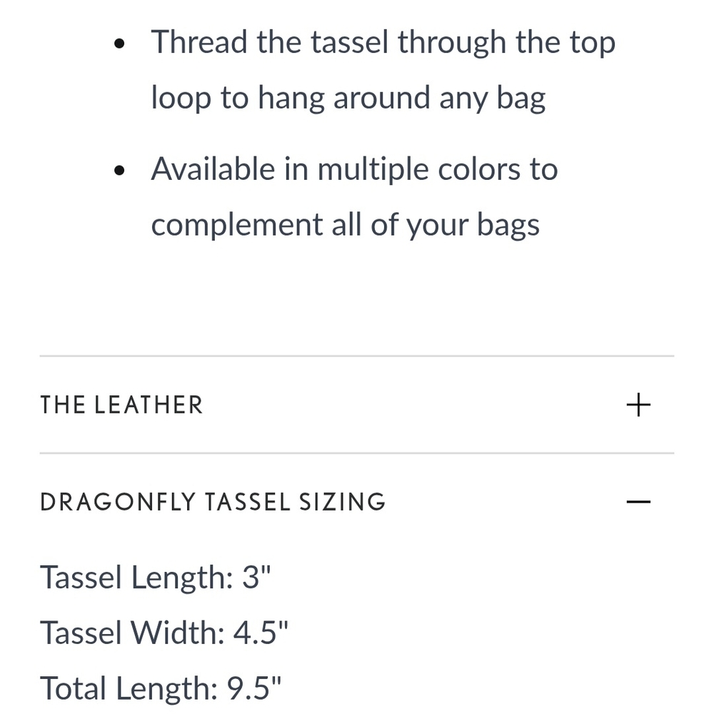 Portland Leather Goods Dragonfly Tassel - Picture 5 of 5